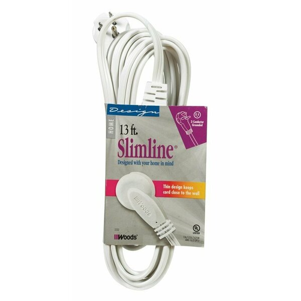 Coleman Cable Cord Ext 16/3 13' White 2232
